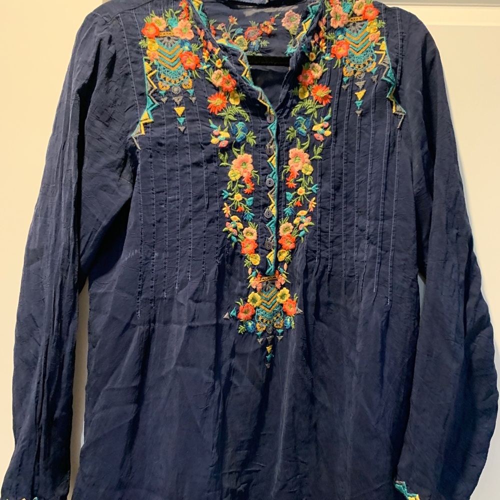 Johnny Was embroidered top